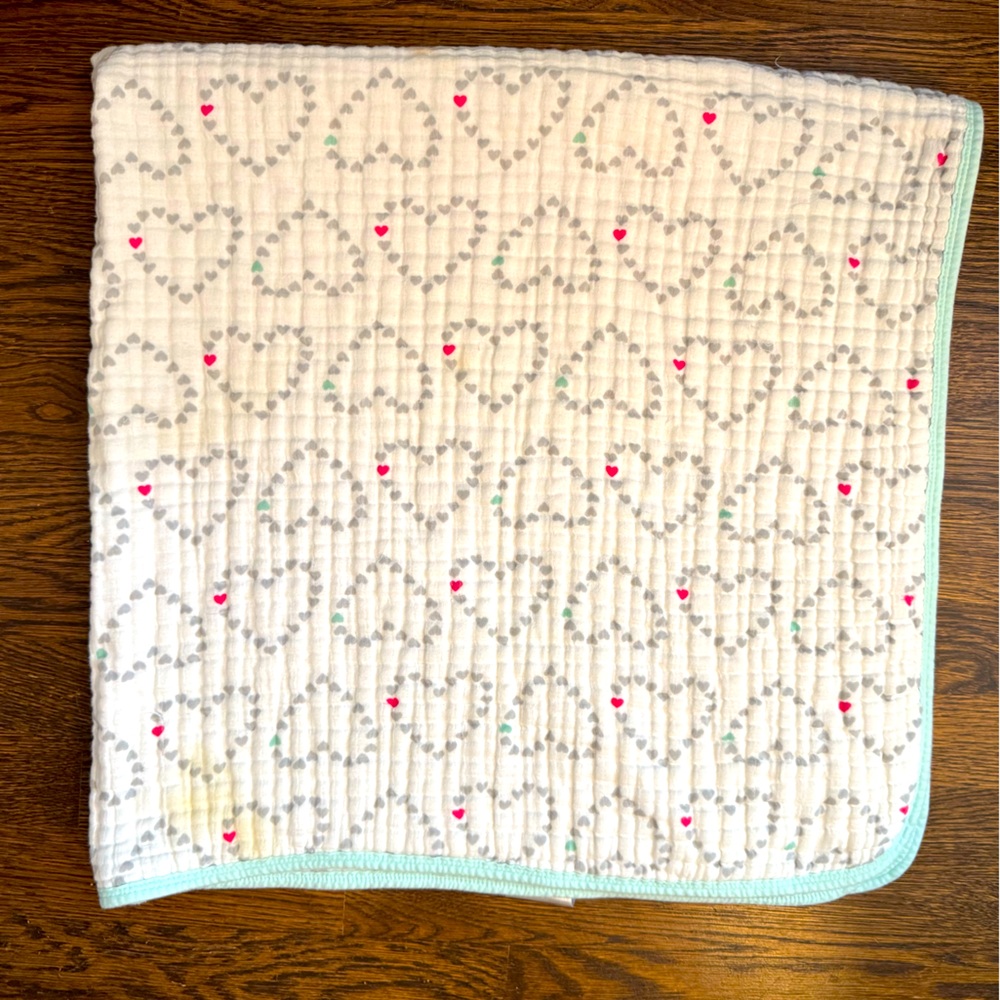 Aiden and Anias Muslin Baby Blanket